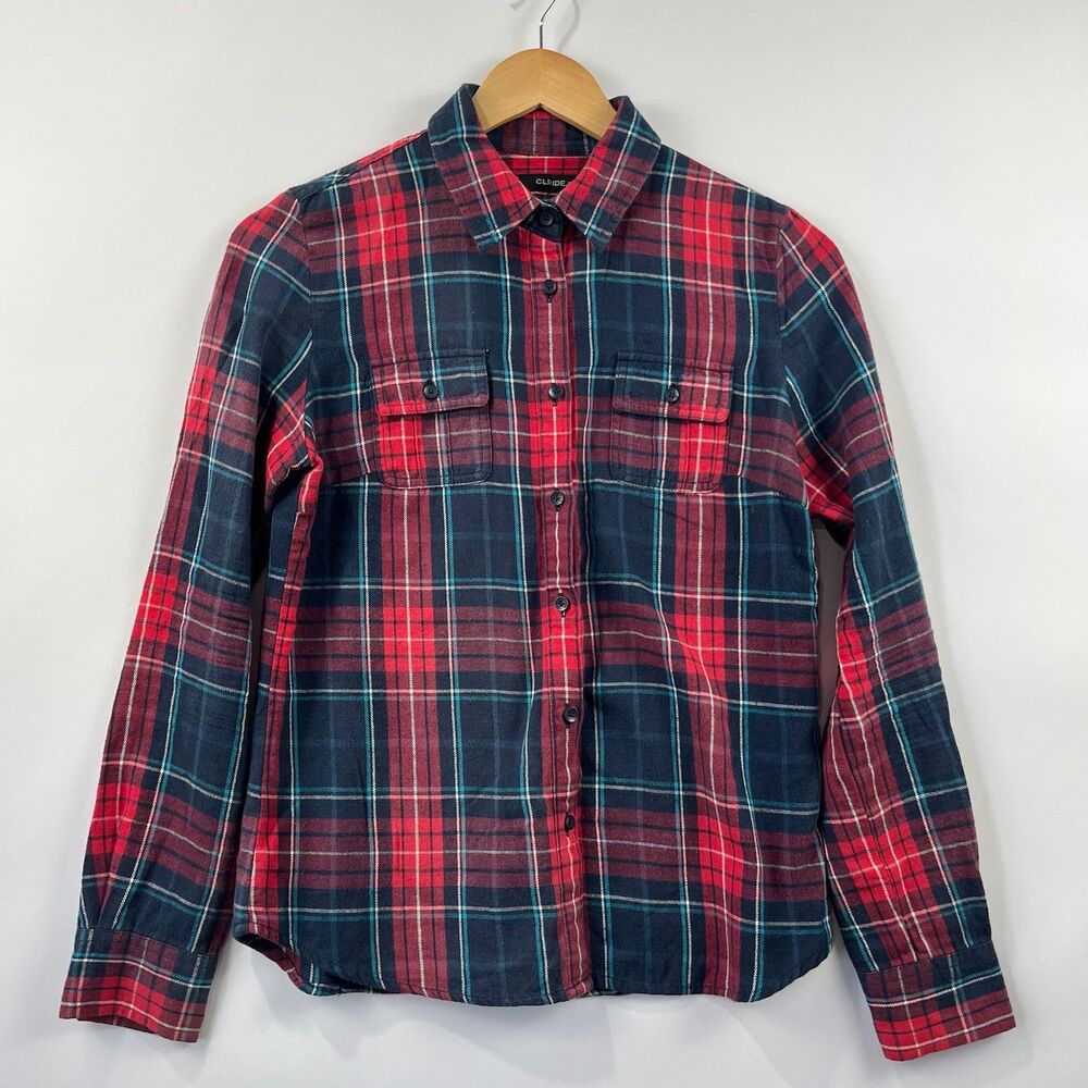 Plaid Button Down Shirt Women Soft 100% Cotton Flannel